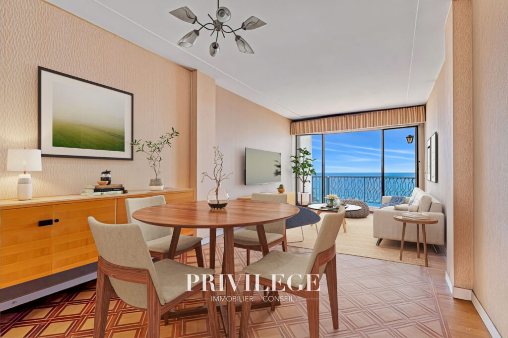 Vue mer imprenable   Appartement d&rsquo;exception sur la Promenad – 2 pièces – 1 chambre – 70 m²