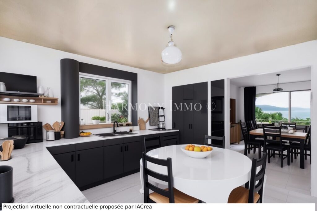 Grande villa au calme avec jolie vue mer, terrain plat    Sa – 5 pièces – 3 chambres – 197 m²