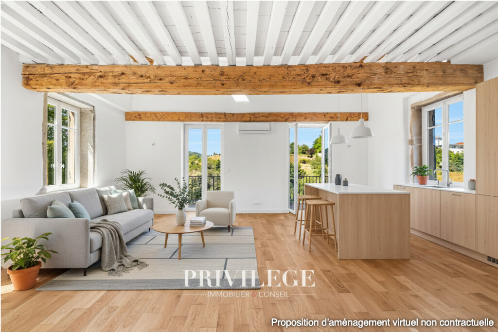 Lyon 9 – St Rambert  proche de l&rsquo;Ile Barbe- Duplex comme u – 5 pièces – 4 chambres – 163.74 m²
