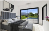 Plain-pied contemporain avec piscine et prestations haut de  – 4 pièces – 3 chambres – 155 m²