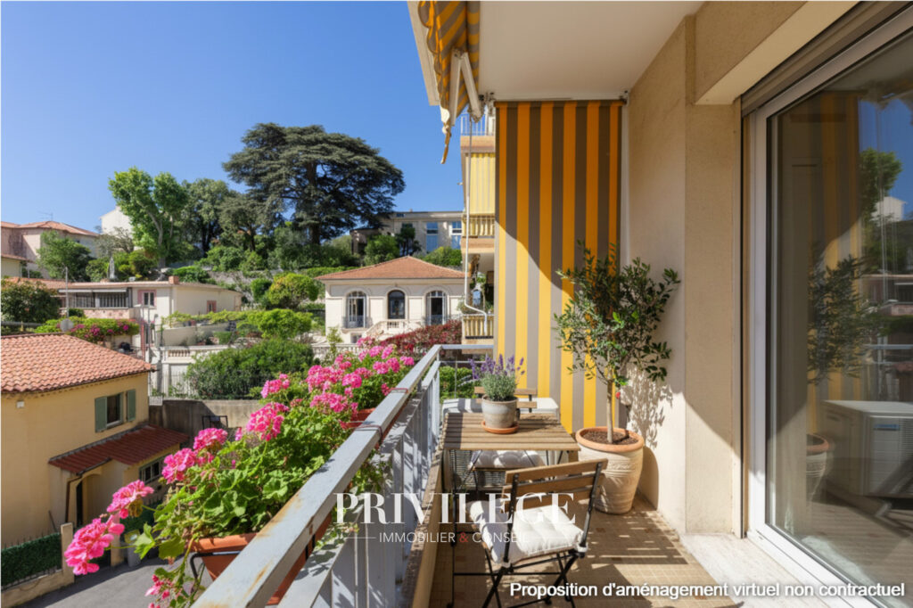 Nice   Mantega/Évêché | 2 pièces lumineux, terrasse, vue dég – 2 pièces – 1 chambre – 46.92 m²