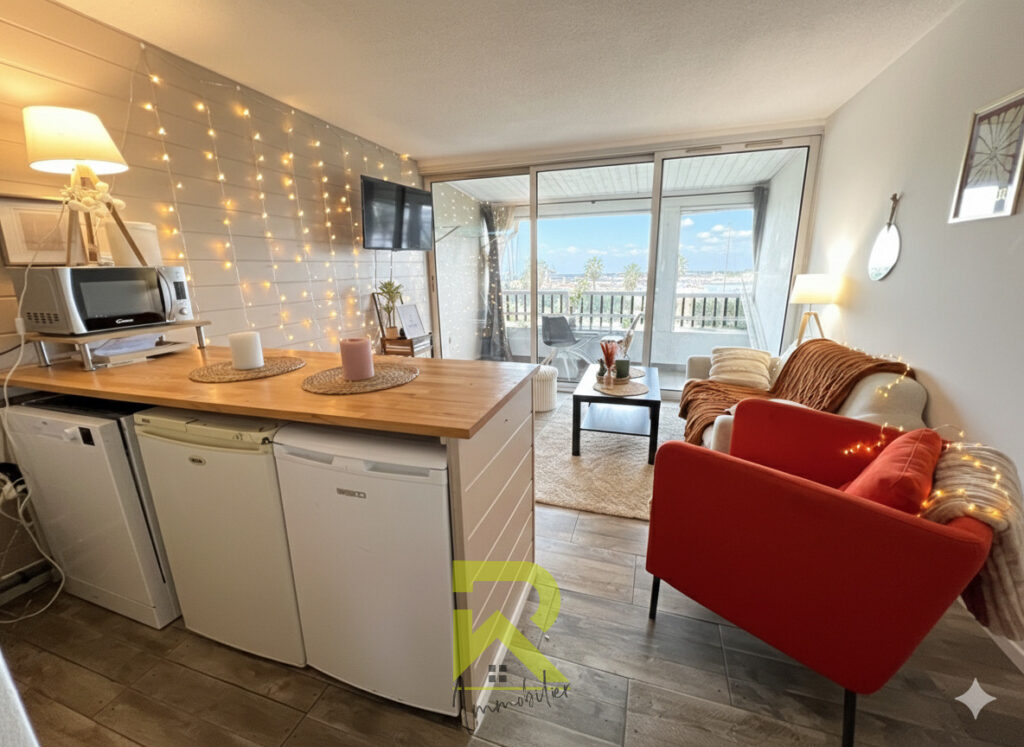 LE CAP D&rsquo;AGDE- DUPLEX 3 PIÈCES- VUE PORT – 3 pièces – 2 chambres – 60 m²
