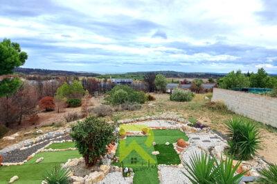 Villa plain-pied 134 m2  Vue sur l&rsquo;étang   Terrain 1470 m2 – 4 pièces – 3 chambres – 134 m²