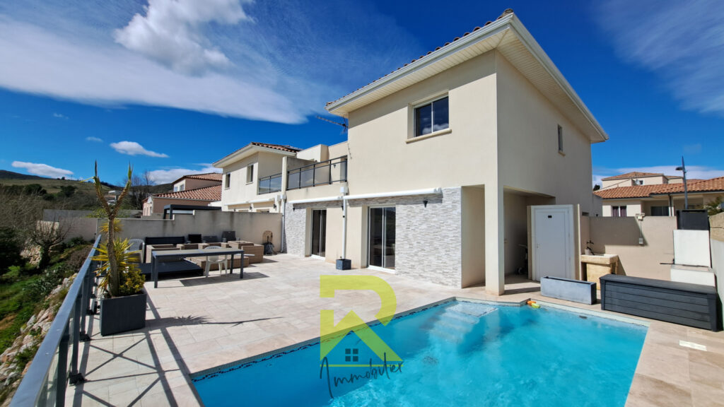 VILLA 170 M2 JARDIN, PISCINE ET VUE MONTAGNE – VIGNE – 5 pièces – 4 chambres – 170 m²