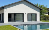 Plain-pied contemporain avec piscine et prestations haut de  – 4 pièces – 3 chambres – 155 m²