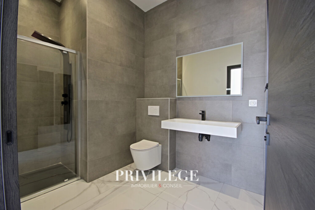 Plain-pied contemporain avec piscine et prestations haut de  – 4 pièces – 3 chambres – 155 m²