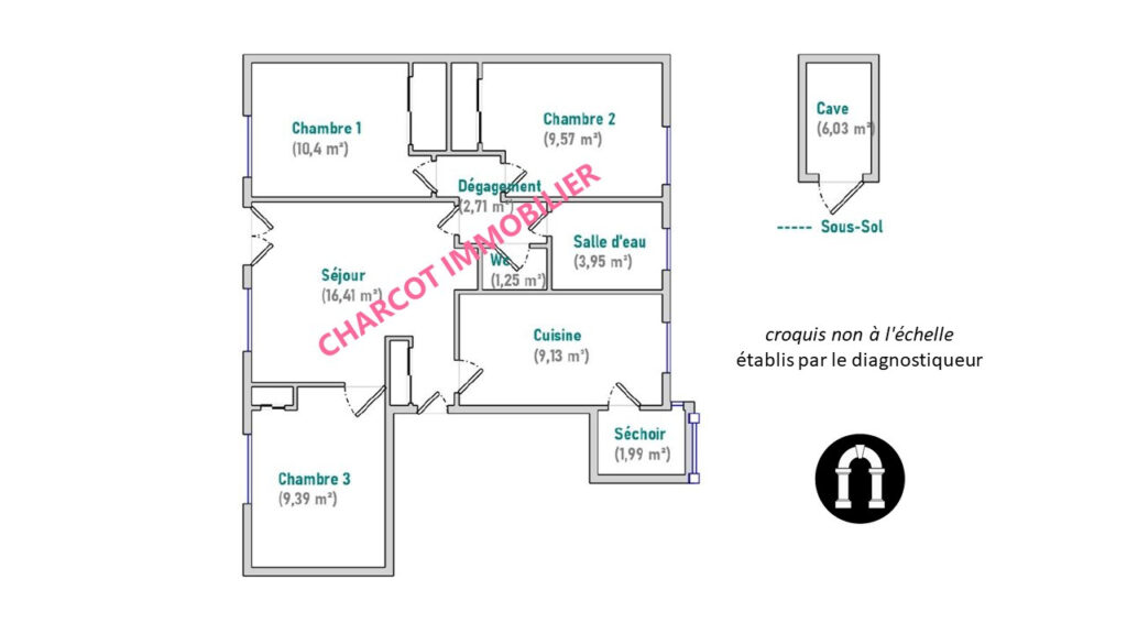 EXCLUSIVITÉ – Proche du POINT DU JOUR, appartement T4, avec  – 4 pièces – 3 chambres – 63 m²