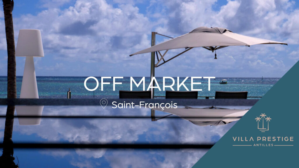 VILLA D&rsquo;EXCEPTION AVEC PLAGE SUR LE LAGON DE ST FRANCOIS – 7 pièces – 6 chambres – 260 m²
