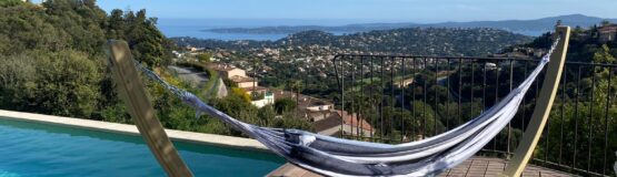 vue mer terrasse piscine Golfe de Saint-Tropez
