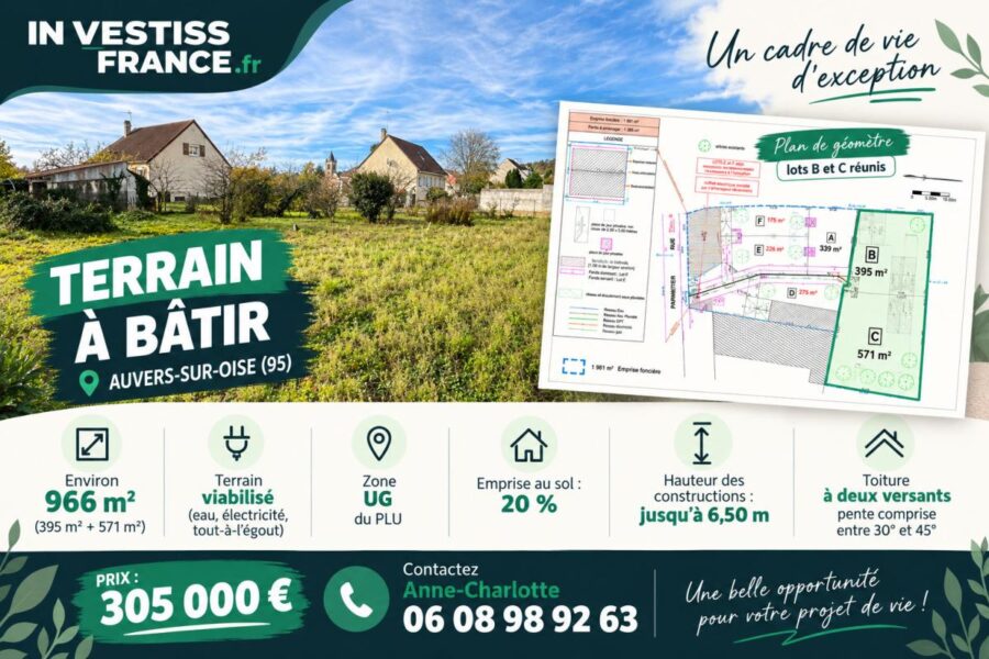 Terrain à vendre à Auvers-sur-Oise — Vue dégagée — photo 4